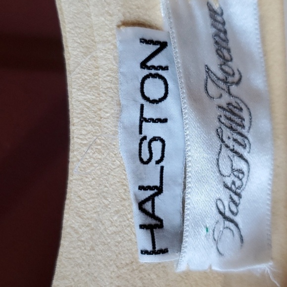 Halston RARE Saks Fifth Ave Vintage 1970 vintage yellow ultra suede wrap p2p 18 - Picture 6 of 16